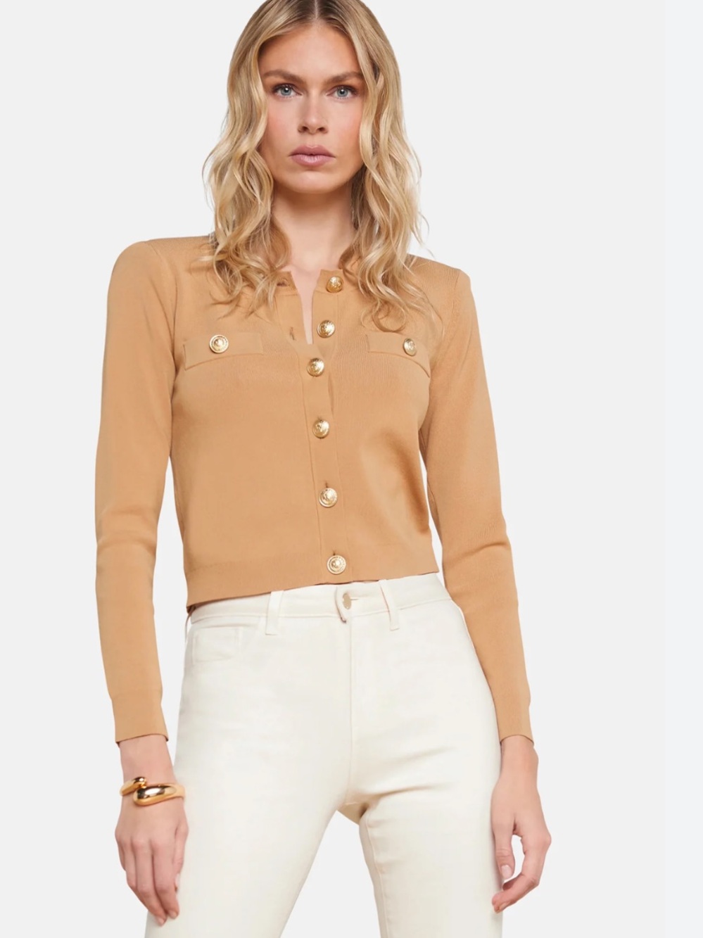 L'Agence Toulouse Cardigan Soft Camel